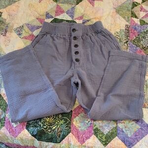 Madewell Blue Ankle Cropped Pants with Vintage Charm